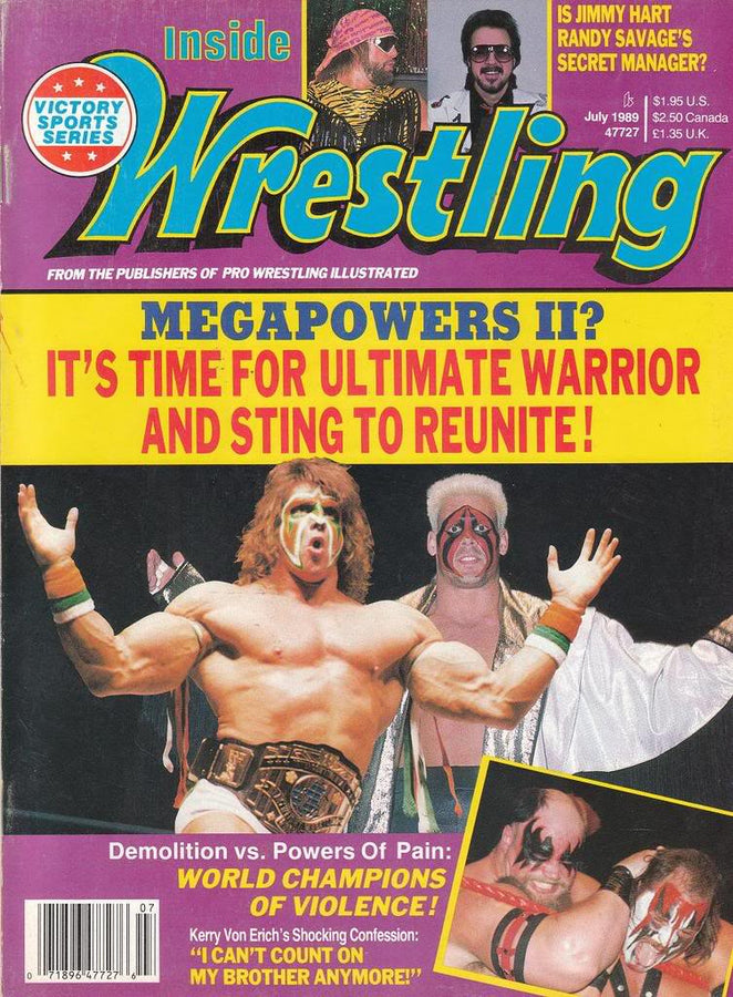 Inside Wrestling July 1989 Magazine PWcatalog