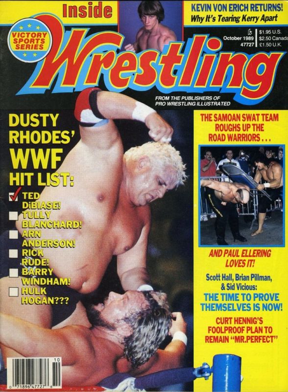 Inside Wrestling October 1989 Magazine PWcatalog