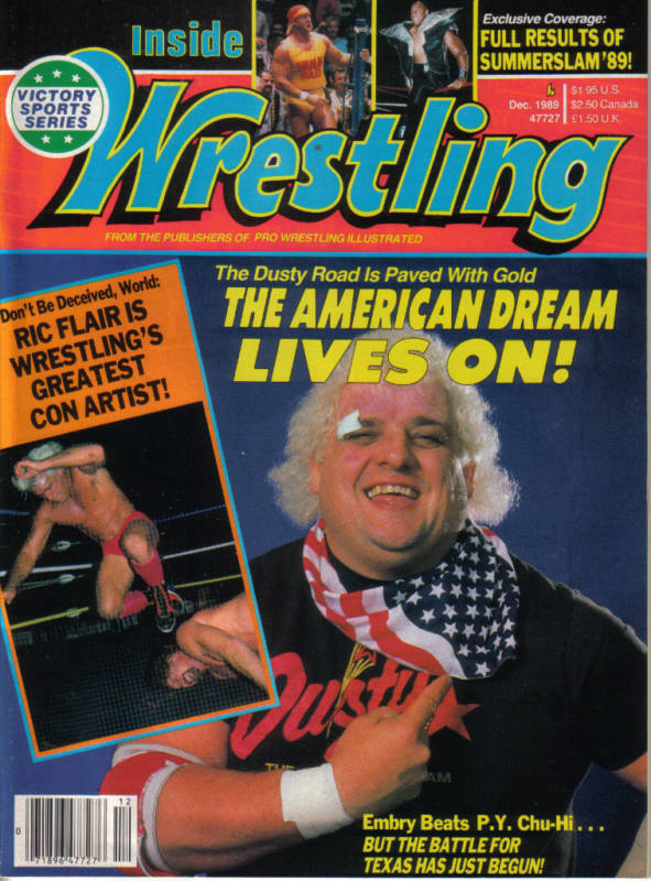 Inside Wrestling December 1989 Magazine PWcatalog