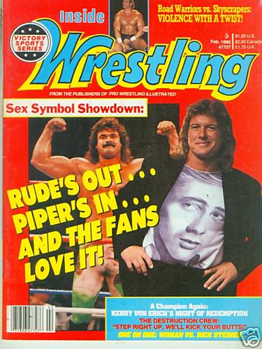 Inside Wrestling February 1990 Magazine PWcatalog