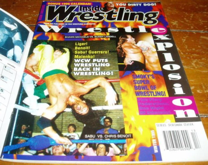 Inside Wrestling 1995 Magazine PWcatalog