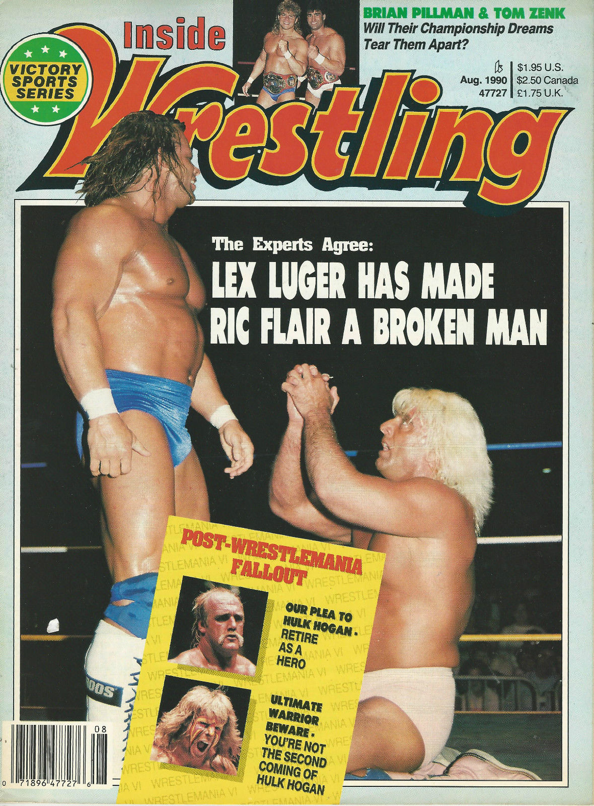 Inside Wrestling August 1990 Magazine PWcatalog