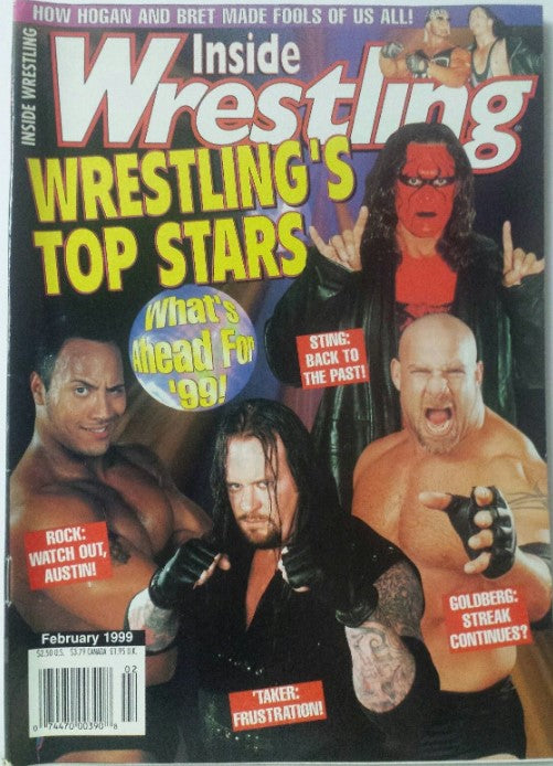 Inside Wrestling February 1999 Magazine PWcatalog
