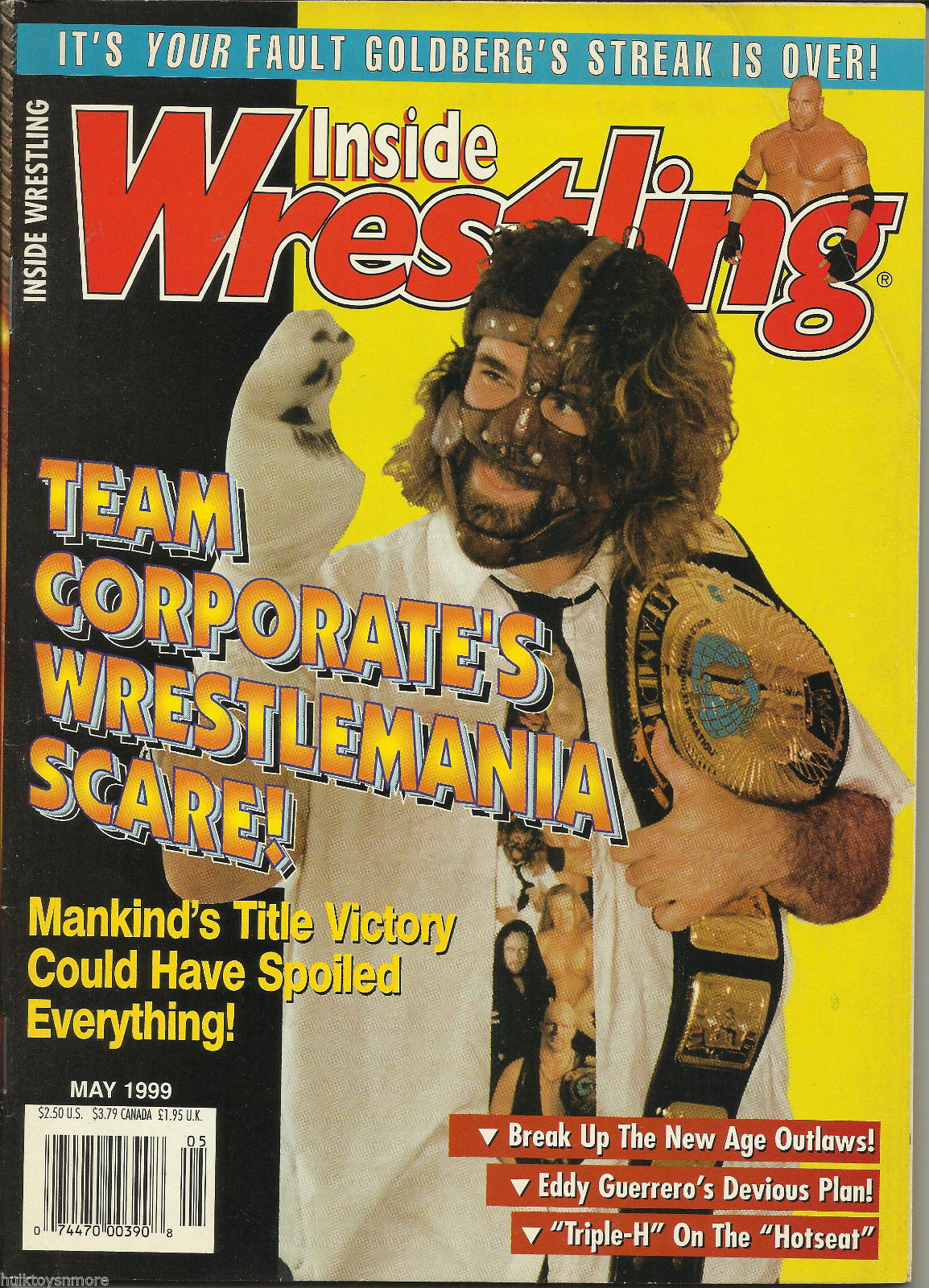 Inside Wrestling May 1999 Magazine PWcatalog