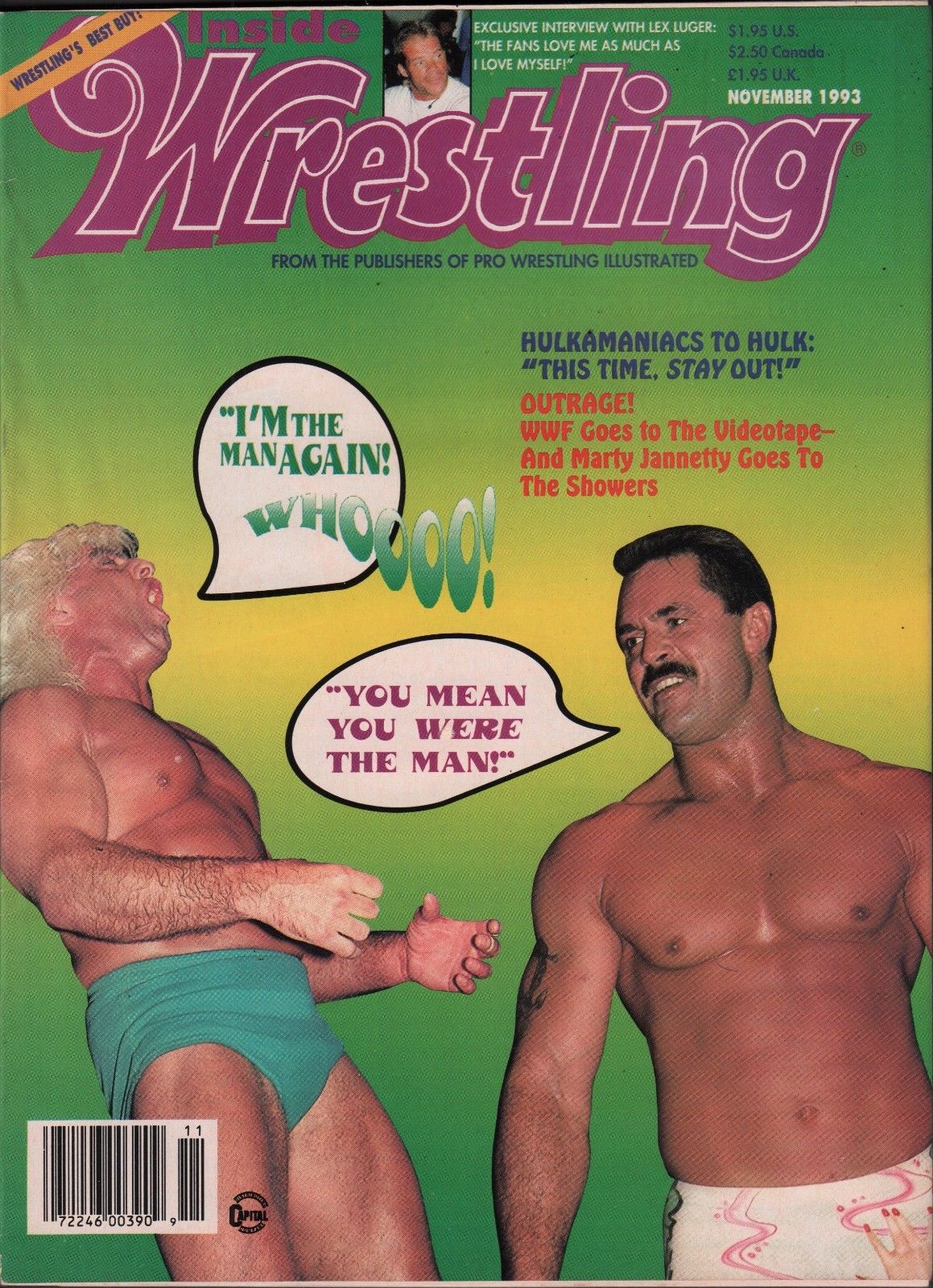 Inside Wrestling November 1993 Magazine PWcatalog