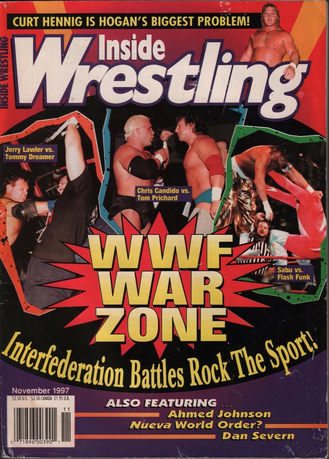 Inside Wrestling November 1997 Magazine PWcatalog