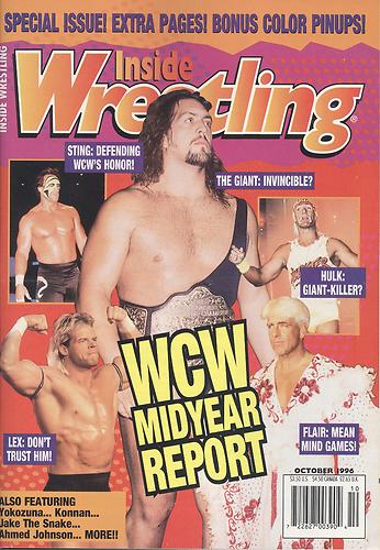 Inside Wrestling October 1996 Magazine PWcatalog