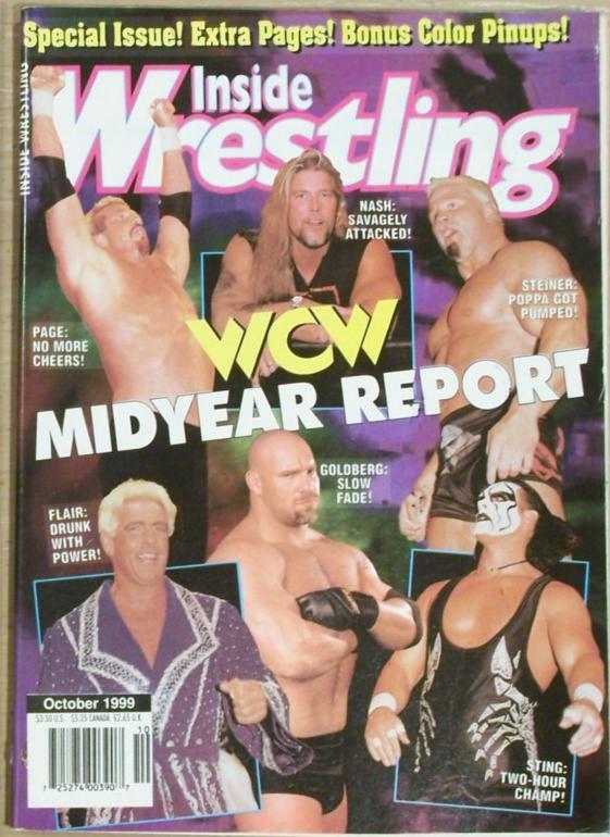 Inside Wrestling October 1999 Magazine PWcatalog