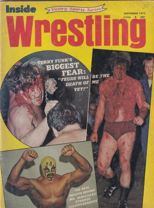 Inside Wrestling September 1972 Magazine PWcatalog