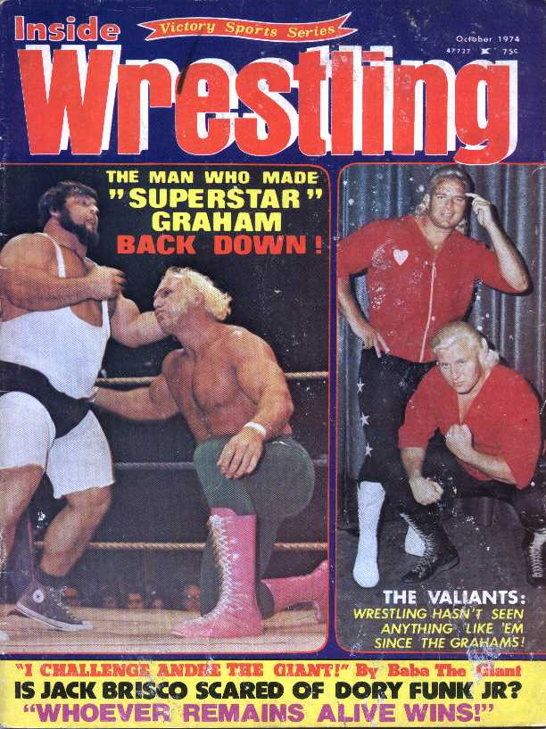 Inside Wrestling October 1974 Magazine PWcatalog