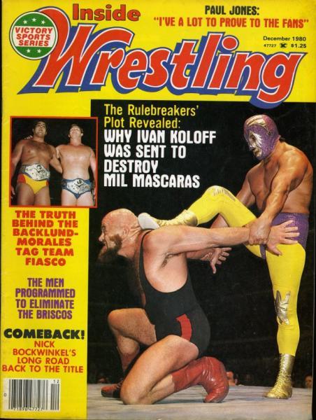 Inside Wrestling December 1980 Magazine PWcatalog