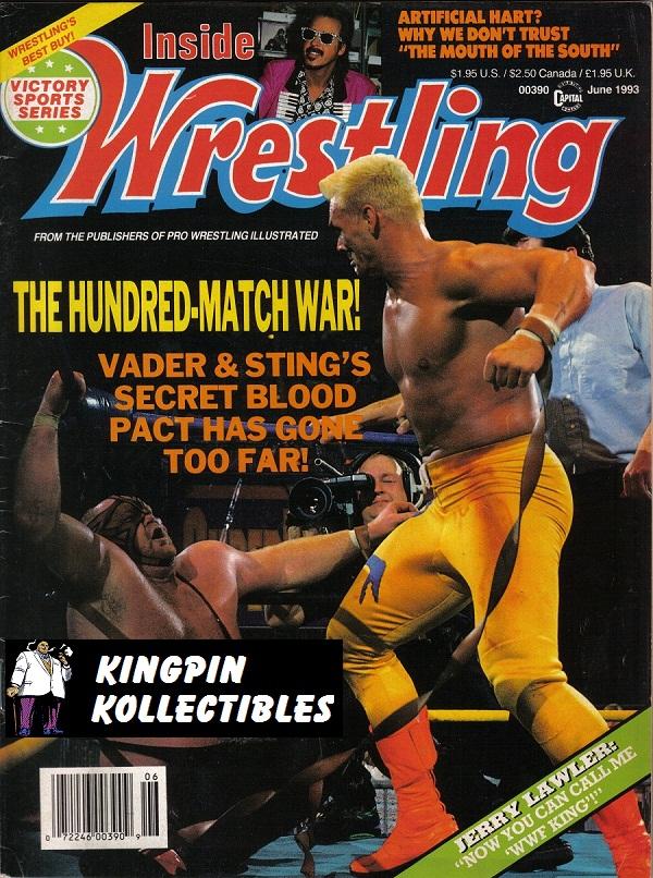 Inside Wrestling June 1993 Magazine PWcatalog
