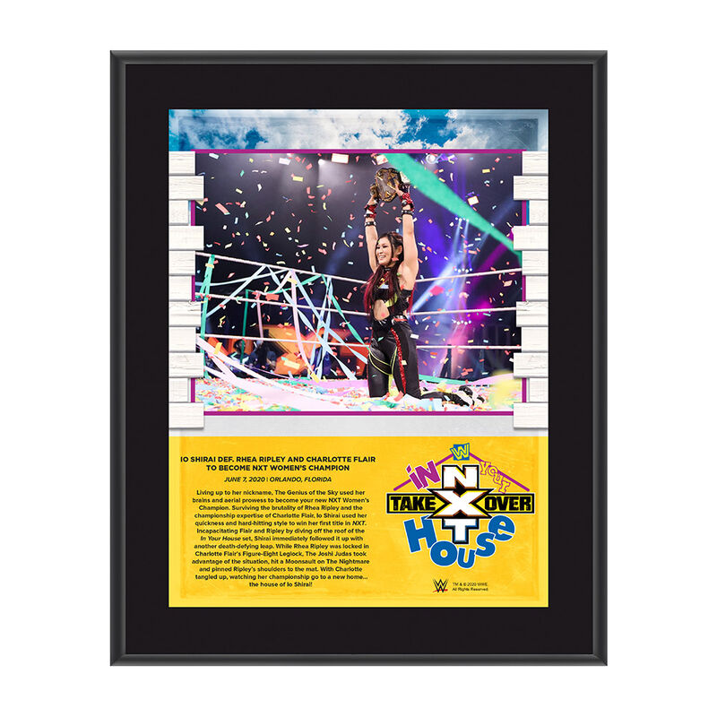 Io Shirai NXT TakeOver In Your House 2020 10 x 13 Limited Edition Plaque