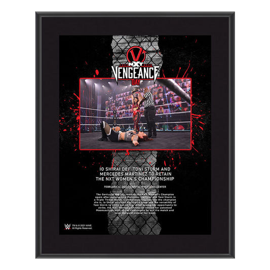 Io Shirai NXT TakeOver Vengeance Day 10x13 Commemorative Plaque