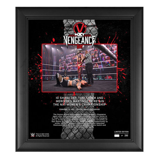 Io Shirai NXT TakeOver Vengeance Day 15x17 Commemorative Plaque