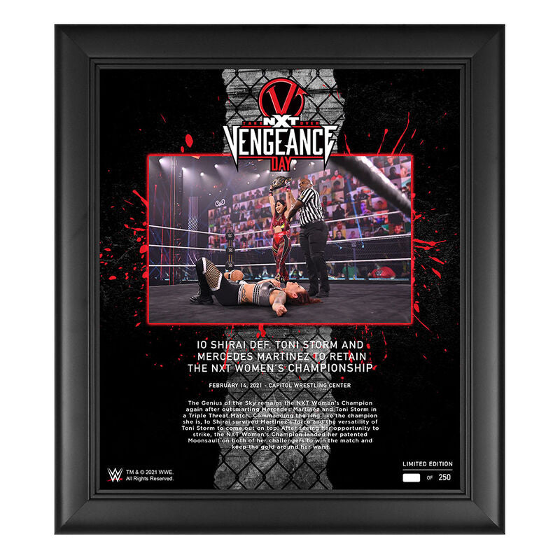 Io Shirai NXT TakeOver Vengeance Day 15x17 Commemorative Plaque Pwcatalog