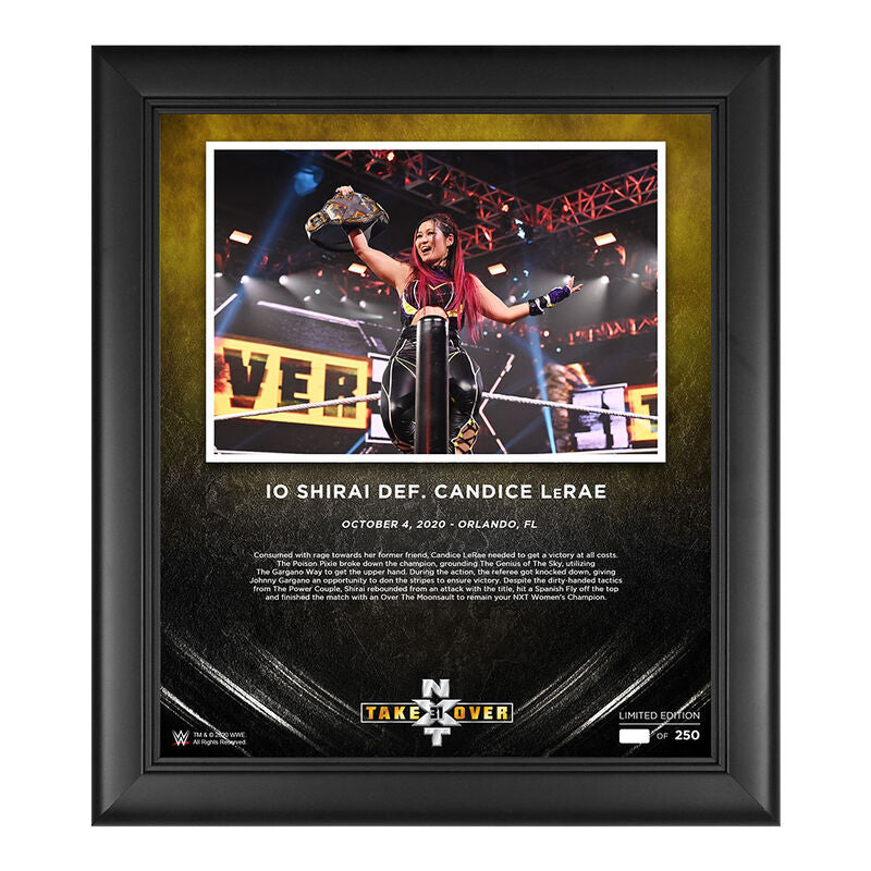 Io Shirai NXT Takeover 31 15 x 17 Commemorative Plaque Pwcatalog
