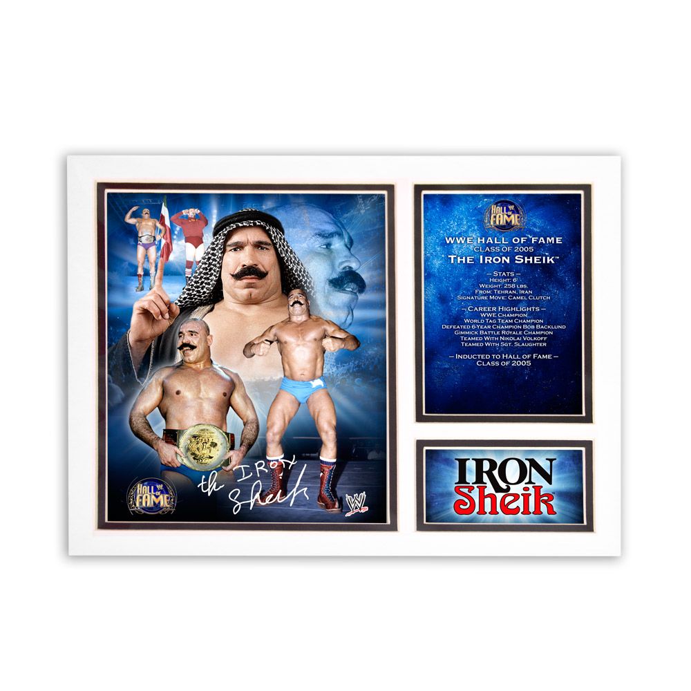 Iron Sheik Hall of Fame Matted Photo