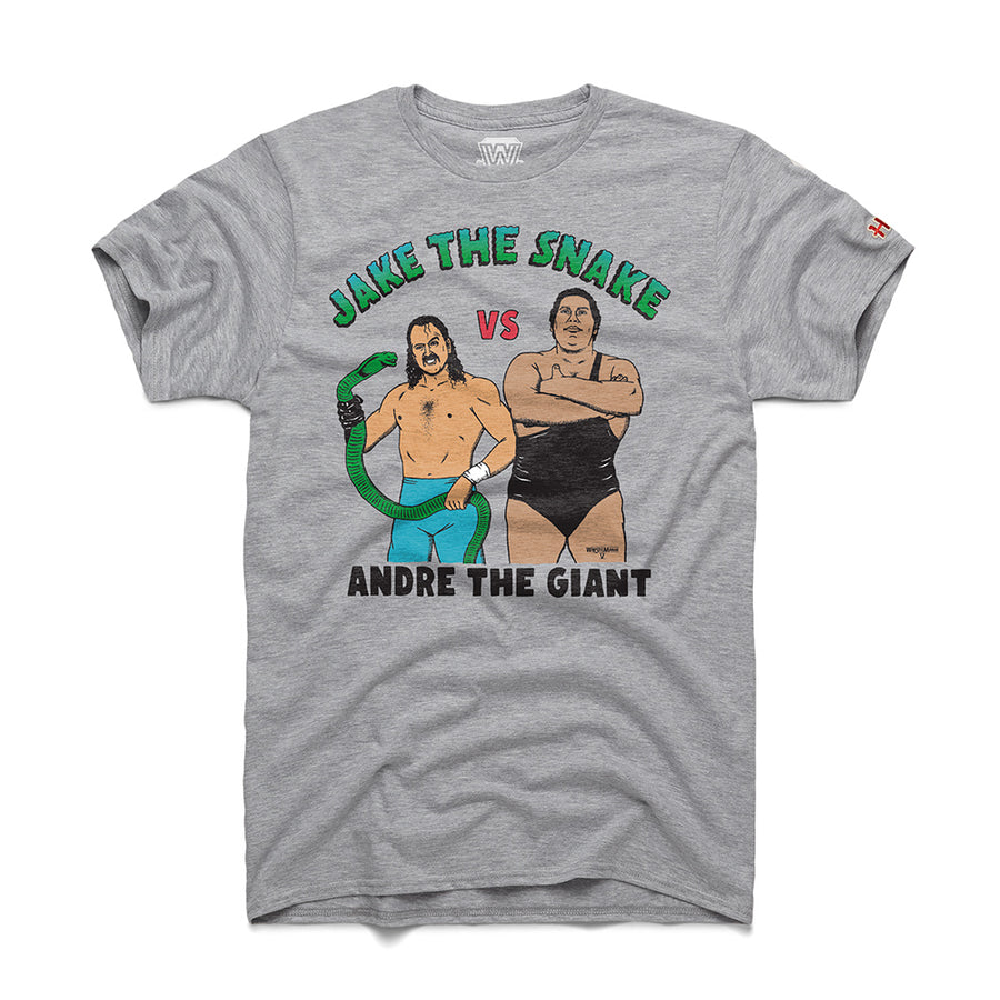 Jake The Snake Roberts v. Andre the Giant WM5 Homage T-Shirt Pwcatalog