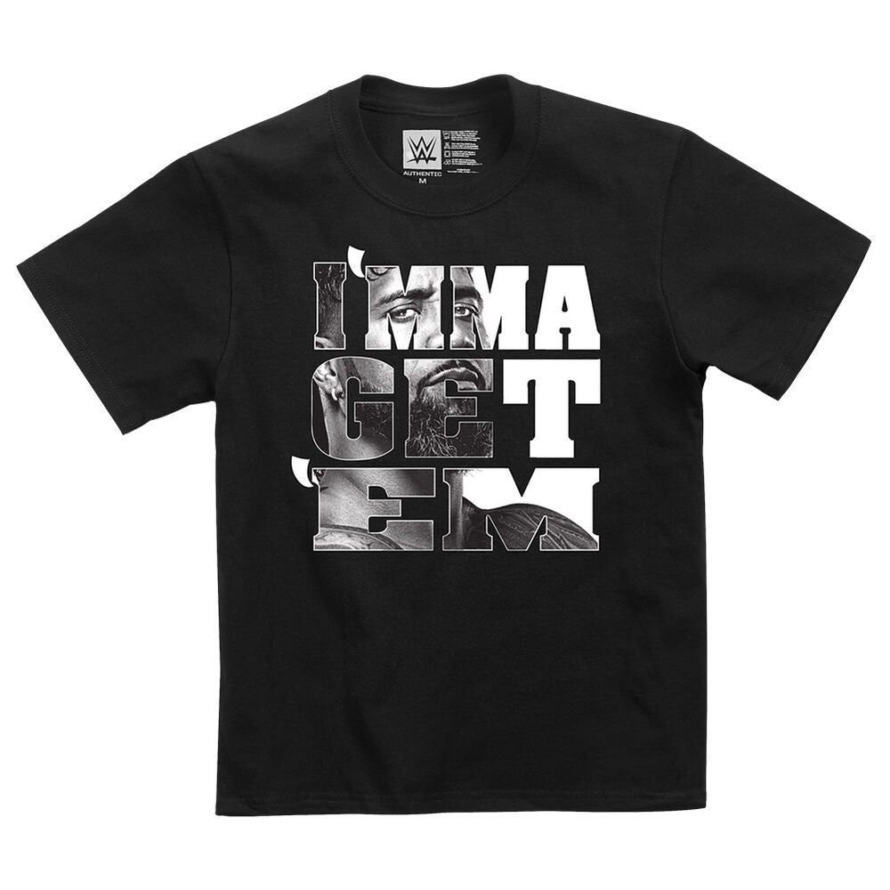 Jey Uso I'mma Get 'Em Youth Authentic T-Shirt Pwcatalog
