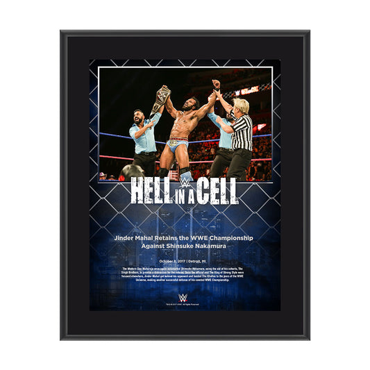 Jinder Mahal Hell In A Cell 2017 10 x 13 Commemorative Photo Plaque