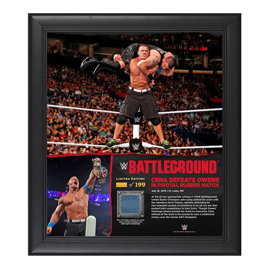 John Cena Battleground 15 x 17 Framed Ring Canvas Photo Collage