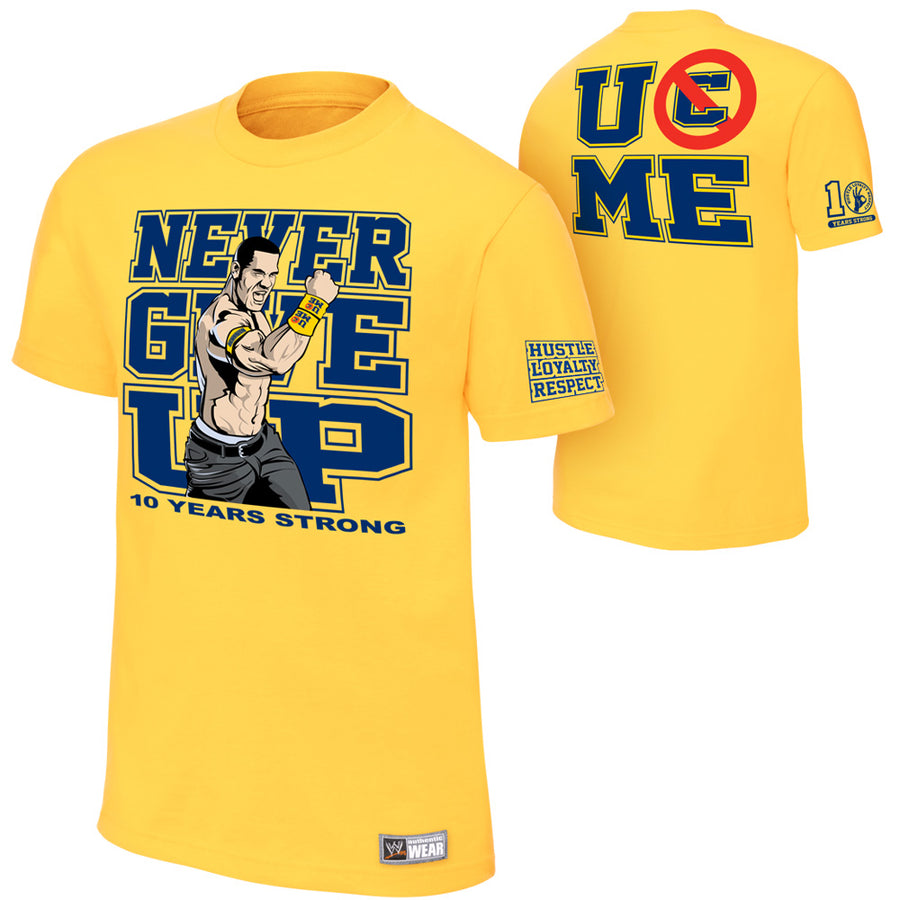 John Cena 10 Years Strong Gold T-Shirt Pwcatalog