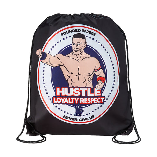 John Cena Hustle Loyalty Respect Drawstring Bag