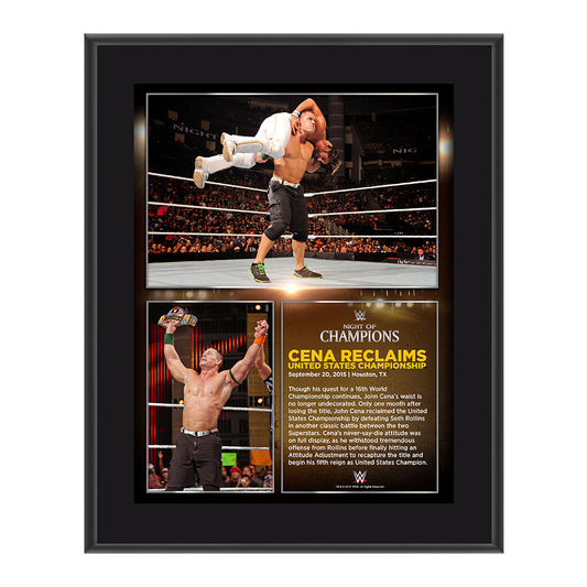 John Cena Night of Champions 2015 10.5 x 13 Photo Collage Plaque Pwcatalog