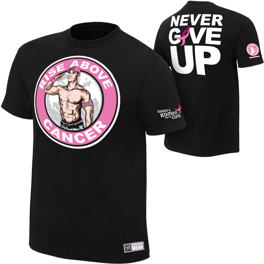 John Cena Rise Above Cancer Black T-Shirt Pwcatalog
