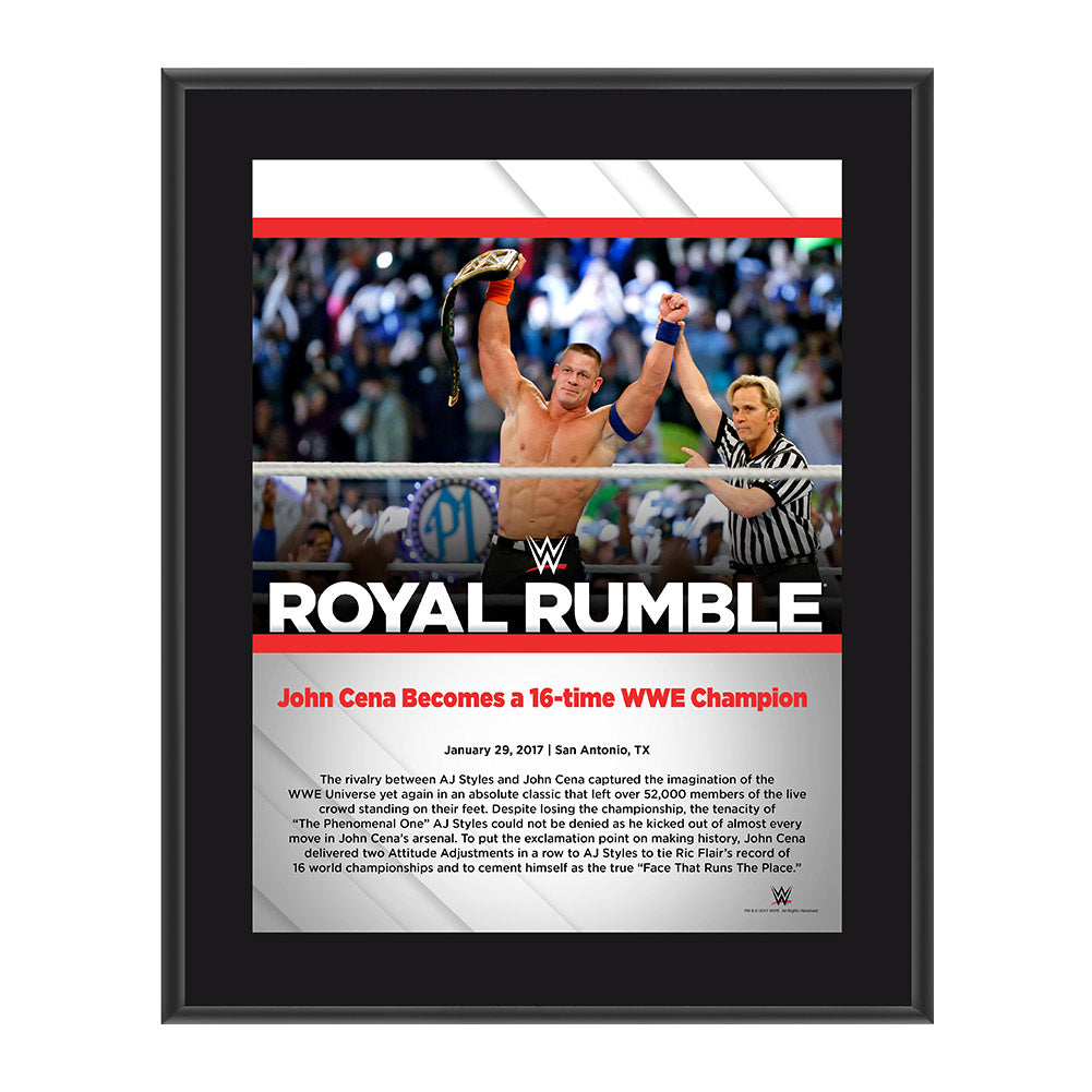 John Cena Royal Rumble 2017 10 x 13 Commemorative Photo Plaque Pwcatalog