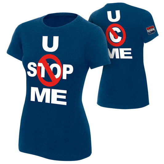 John Cena U Can't Stop Me Navy Women's Authentic T-Shirt
