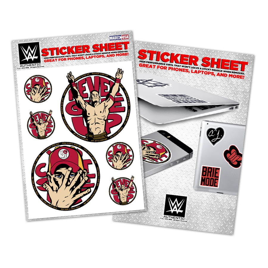 John Cena Vinyl Sticker Sheet Pwcatalog