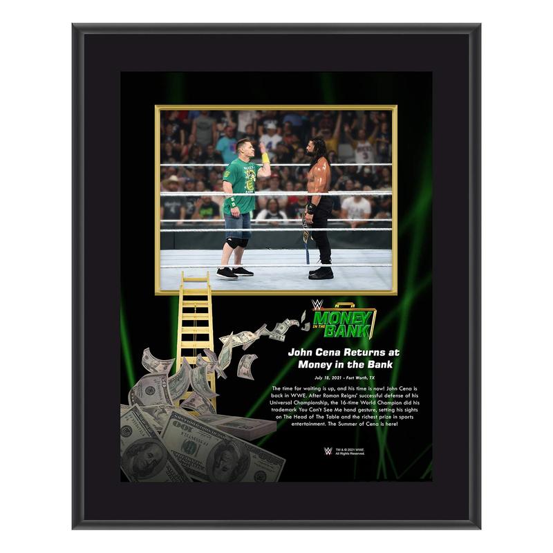 John Cena & Roman Reigns Money In The Bank 10x13 Commemorative Plaque Pwcatalog