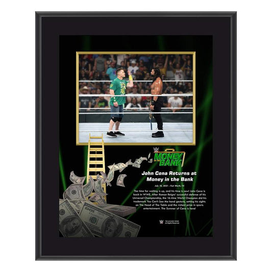 John Cena & Roman Reigns Money In The Bank 10x13 Commemorative Plaque Pwcatalog