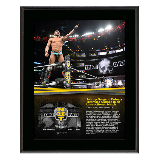 Johnny Gargano NXT TakeOver New Orleans 10 x 13 Photo Plaque