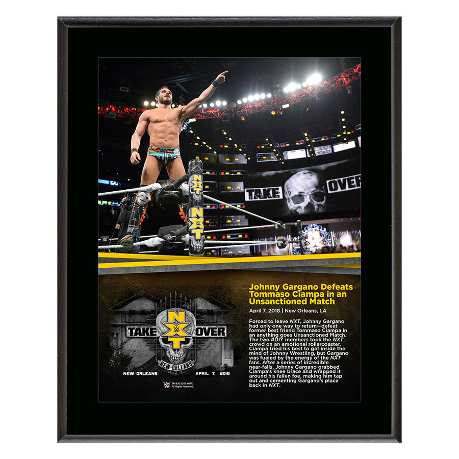 Johnny Gargano NXT TakeOver New Orleans 10 x 13 Photo Plaque Pwcatalog