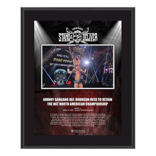 Johnny Gargano NXT TakeOver Stand & Deliver 10x13 Commemorative Plaque