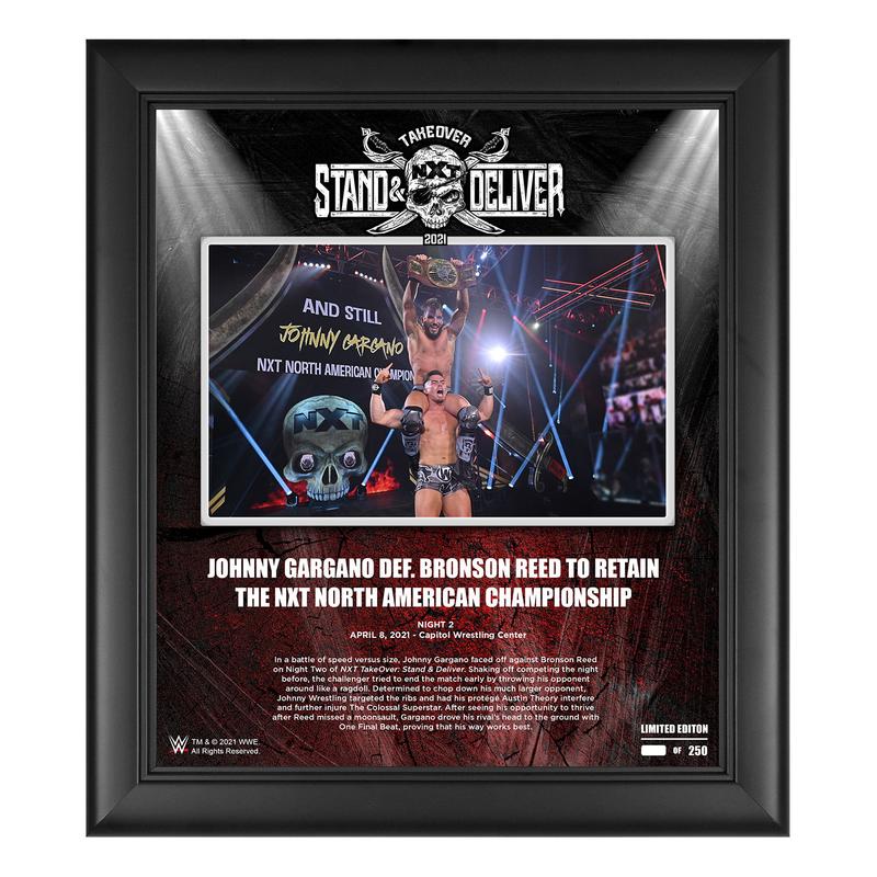 Johnny Gargano NXT TakeOver Stand & Deliver 15x17 Commemorative Plaque