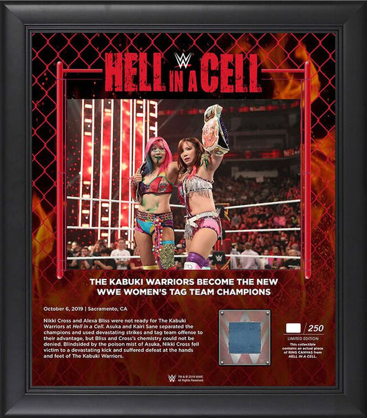 The Kabuki Warriors Hell in a Cell 2019 15 x 17 Framed Plaque w Ring Canvas Pwcatalog