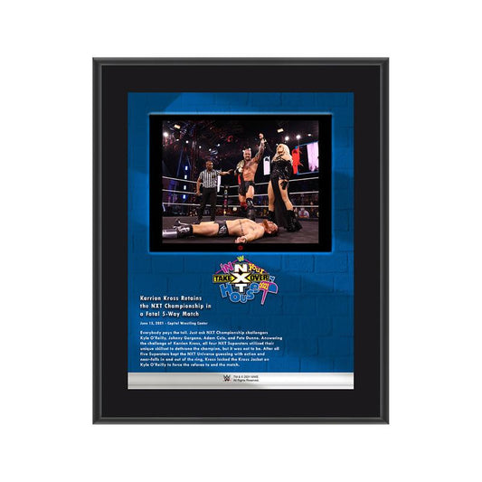 Karrion Kross NXT TakeOver In Your House 2021 10x13 Commemorative Plaque