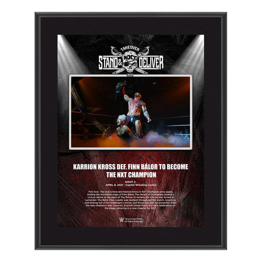 Karrion Kross NXT TakeOver Stand & Deliver 10x13 Commemorative Plaque