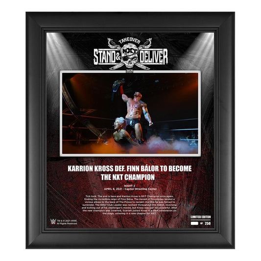 Karrion Kross NXT TakeOver Stand & Deliver 15x17 Commemorative Plaque
