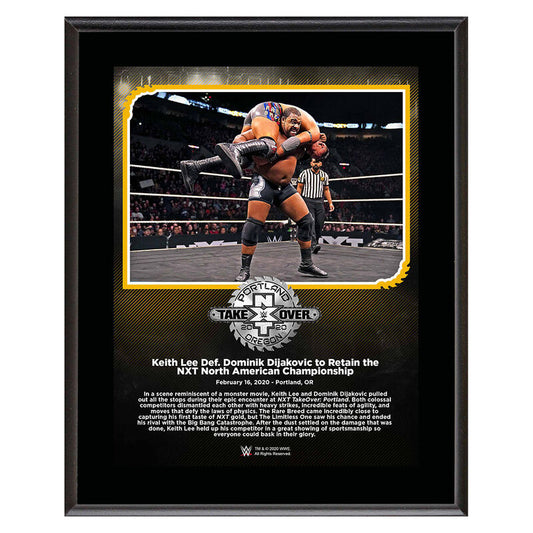 Keith Lee NXT TakeOver Portland 10 x 13 Limited Edition Plaque