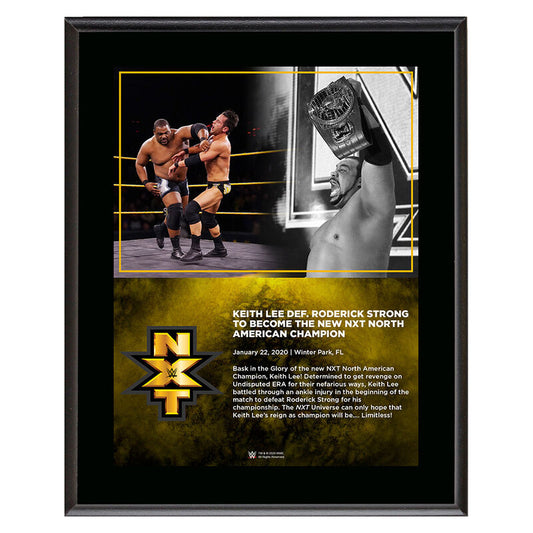Keith Lee North American Champion 10 x 13 Limited Edition Plaque