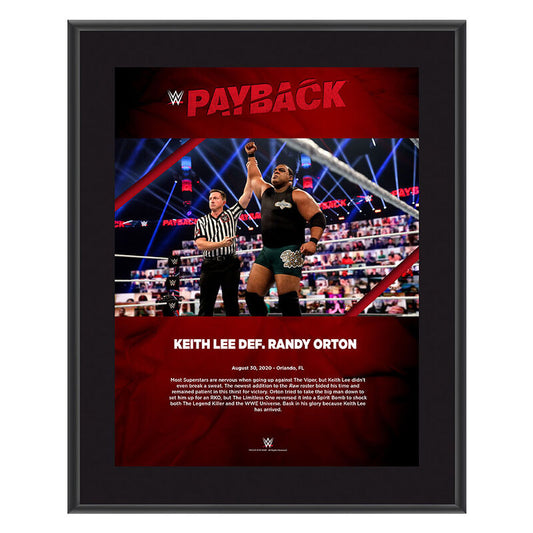 Keith Lee Payback 2020 10x13 Commemorative Plaque