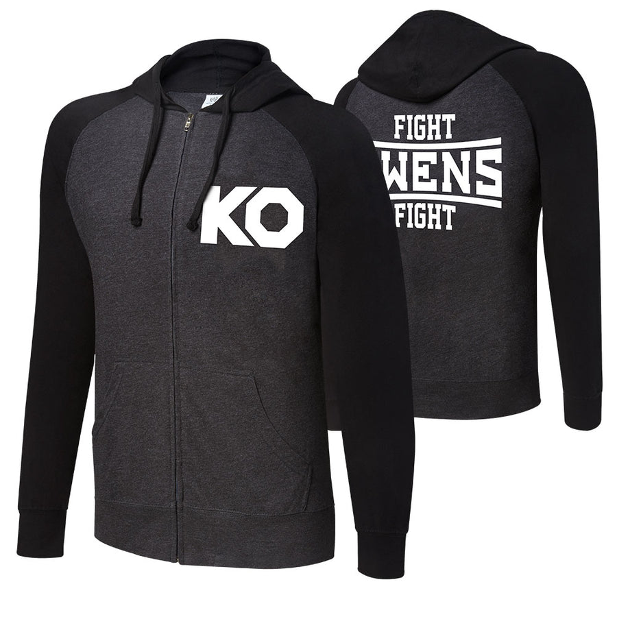 Kevin Owens KO Fight Unisex Lightweight Raglan Full-Zip Hoodie Sweatshirt Pwcatalog