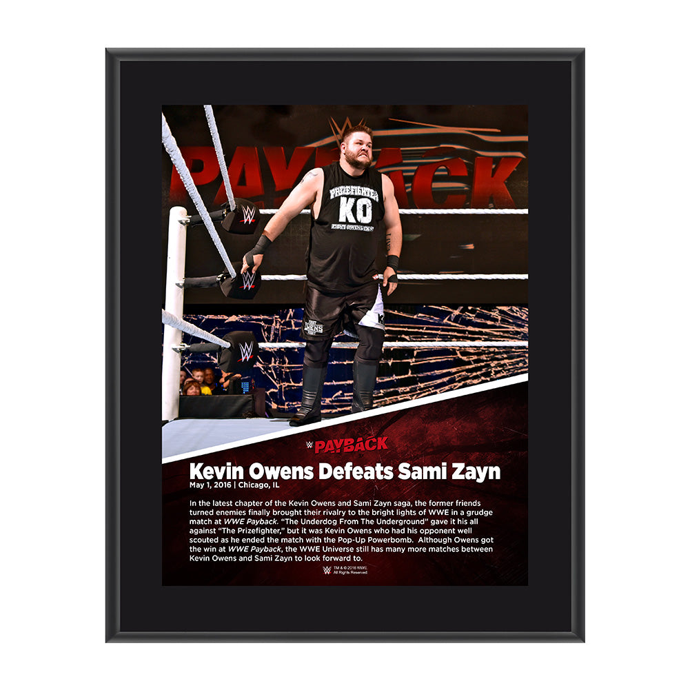 Kevin Owens Payback 2016 10 x 13 Photo Collage Plaque Pwcatalog