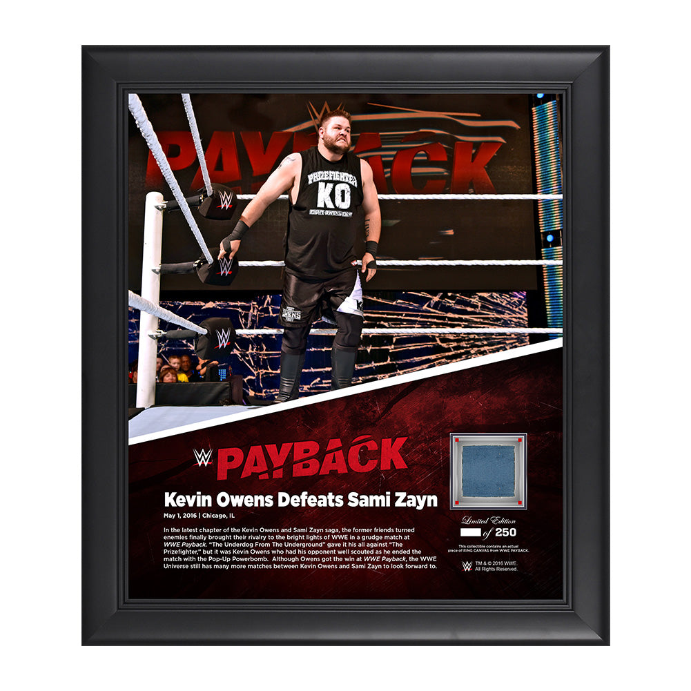 Kevin Owens Payback 2016 15 x 17 Framed Ring Canvas Photo Collage Pwcatalog