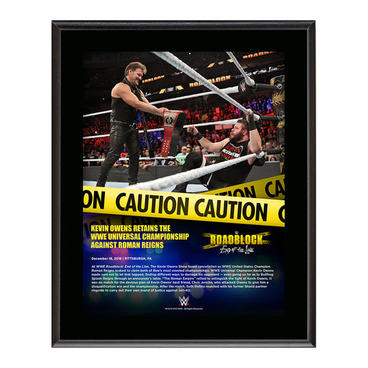 Kevin Owens RoadBlock 2016 10 x 13 Commemorative Photo Plaque Pwcatalog